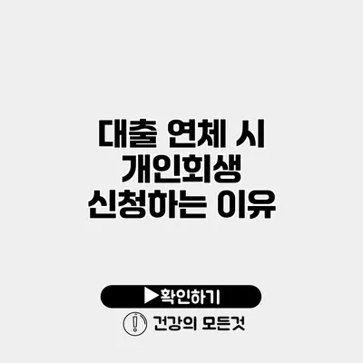 대출 연체 시 개인회생 신청하는 이유
