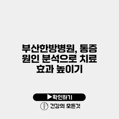 부산한방병원, 통증 원인 분석으로 치료 효과 높이기