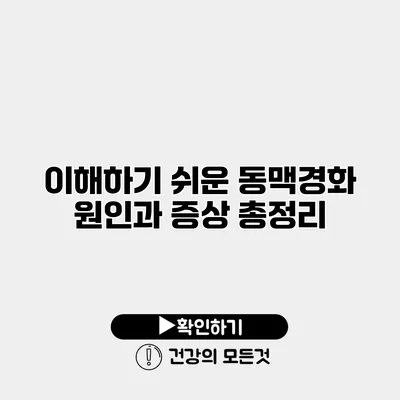이해하기 쉬운 동맥경화 원인과 증상 총정리