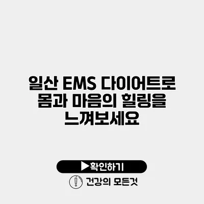 일산 EMS 다이어트로 몸과 마음의 힐링을 느껴보세요