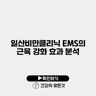 일산비만클리닉 EMS의 근육 강화 효과 분석