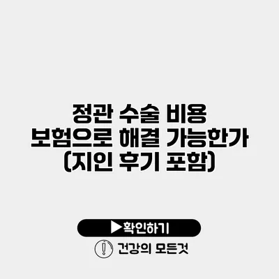 정관 수술 비용 보험으로 해결 가능한가? (지인 후기 포함)