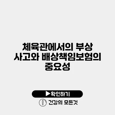 체육관에서의 부상 사고와 배상책임보험의 중요성