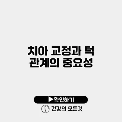 치아 교정과 턱 관계의 중요성