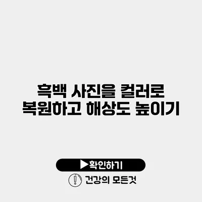 흑백 사진을 컬러로 복원하고 해상도 높이기