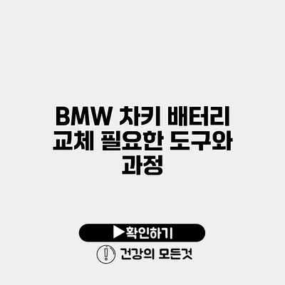 BMW 차키 배터리 교체 필요한 도구와 과정