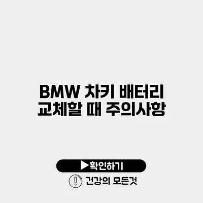 BMW 차키 배터리 교체할 때 주의사항
