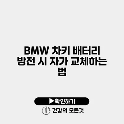 BMW 차키 배터리 방전 시 자가 교체하는 법