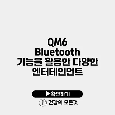 QM6 Bluetooth 기능을 활용한 다양한 엔터테인먼트