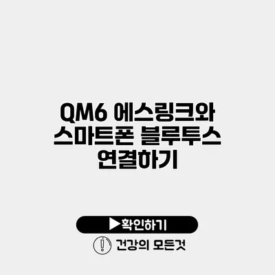 QM6 에스링크와 스마트폰 블루투스 연결하기