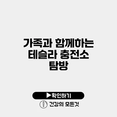 가족과 함께하는 테슬라 충전소 탐방