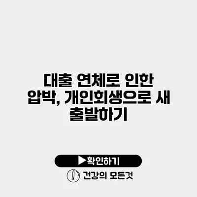 대출 연체로 인한 압박, 개인회생으로 새 출발하기