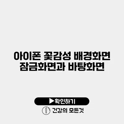 아이폰 꽃감성 배경화면 잠금화면과 바탕화면