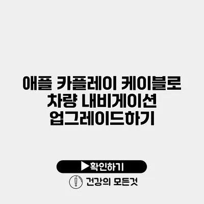애플 카플레이 케이블로 차량 내비게이션 업그레이드하기