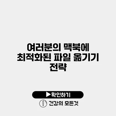여러분의 맥북에 최적화된 파일 옮기기 전략