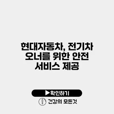 현대자동차, 전기차 오너를 위한 안전 서비스 제공